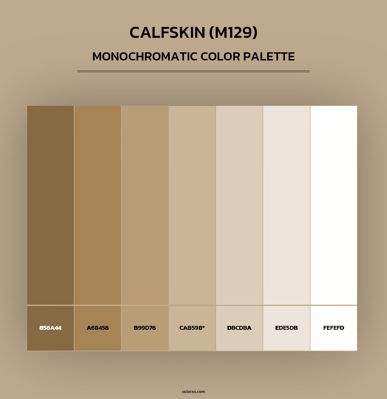 Calfskin (M129) - Monochromatic Color Palette