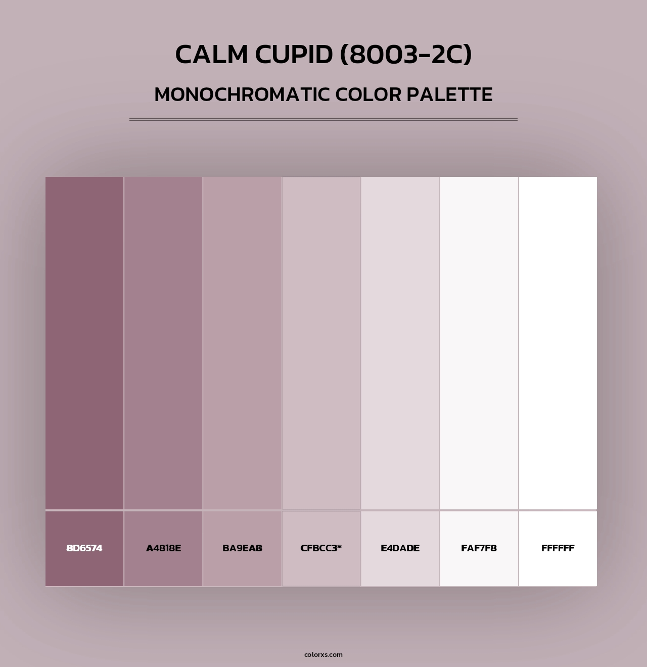 Calm Cupid (8003-2C) - Monochromatic Color Palette