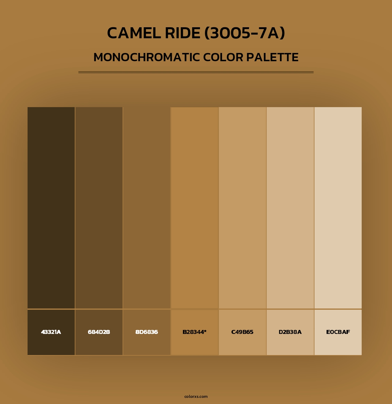 Camel Ride (3005-7A) - Monochromatic Color Palette