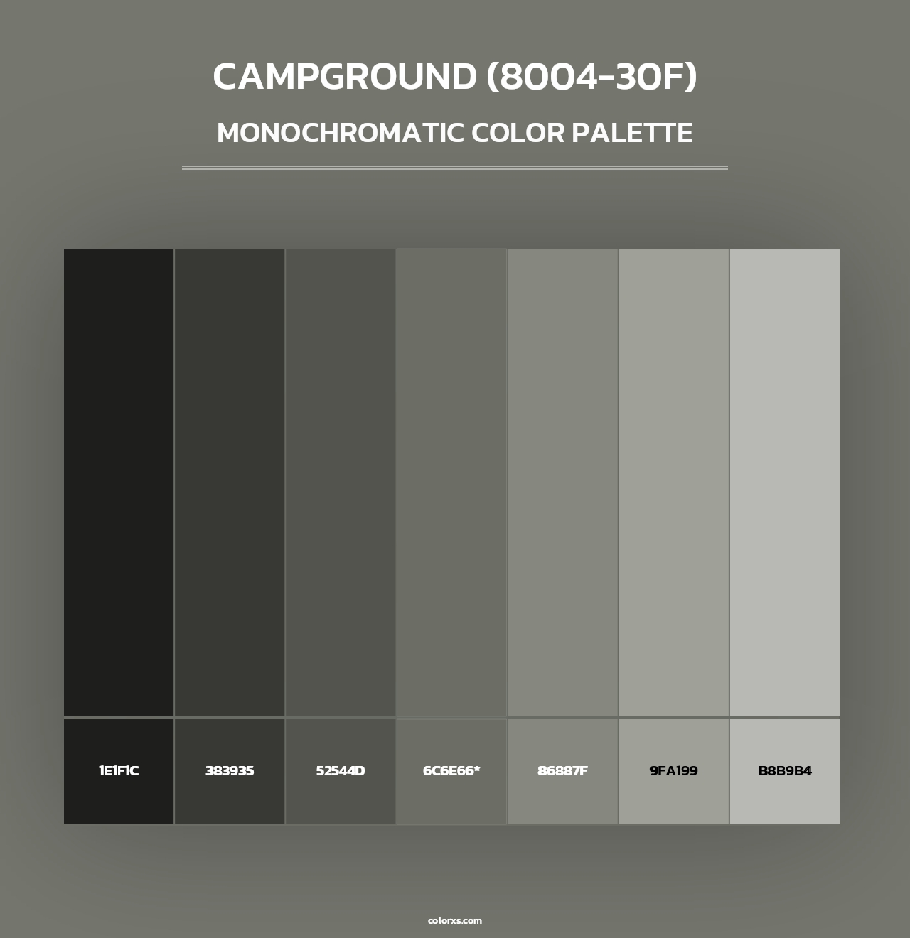 Campground (8004-30F) - Monochromatic Color Palette