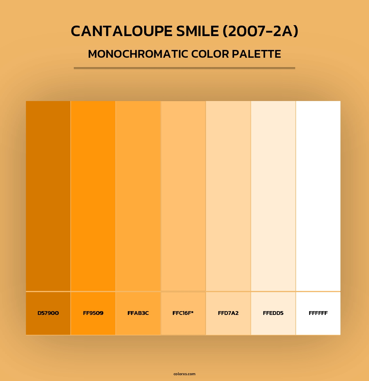 Cantaloupe Smile (2007-2A) - Monochromatic Color Palette