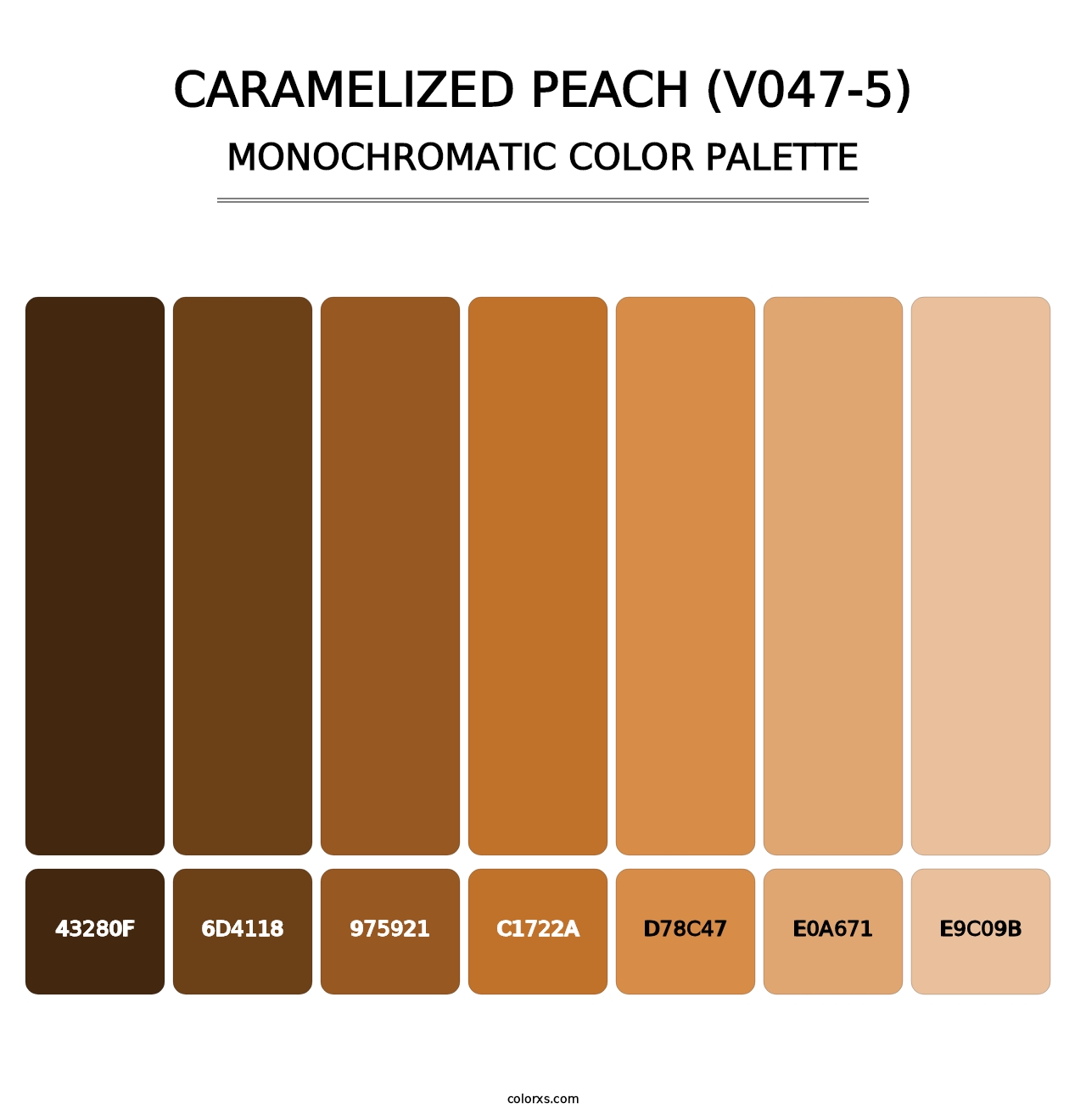 Caramelized Peach (V047-5) - Monochromatic Color Palette