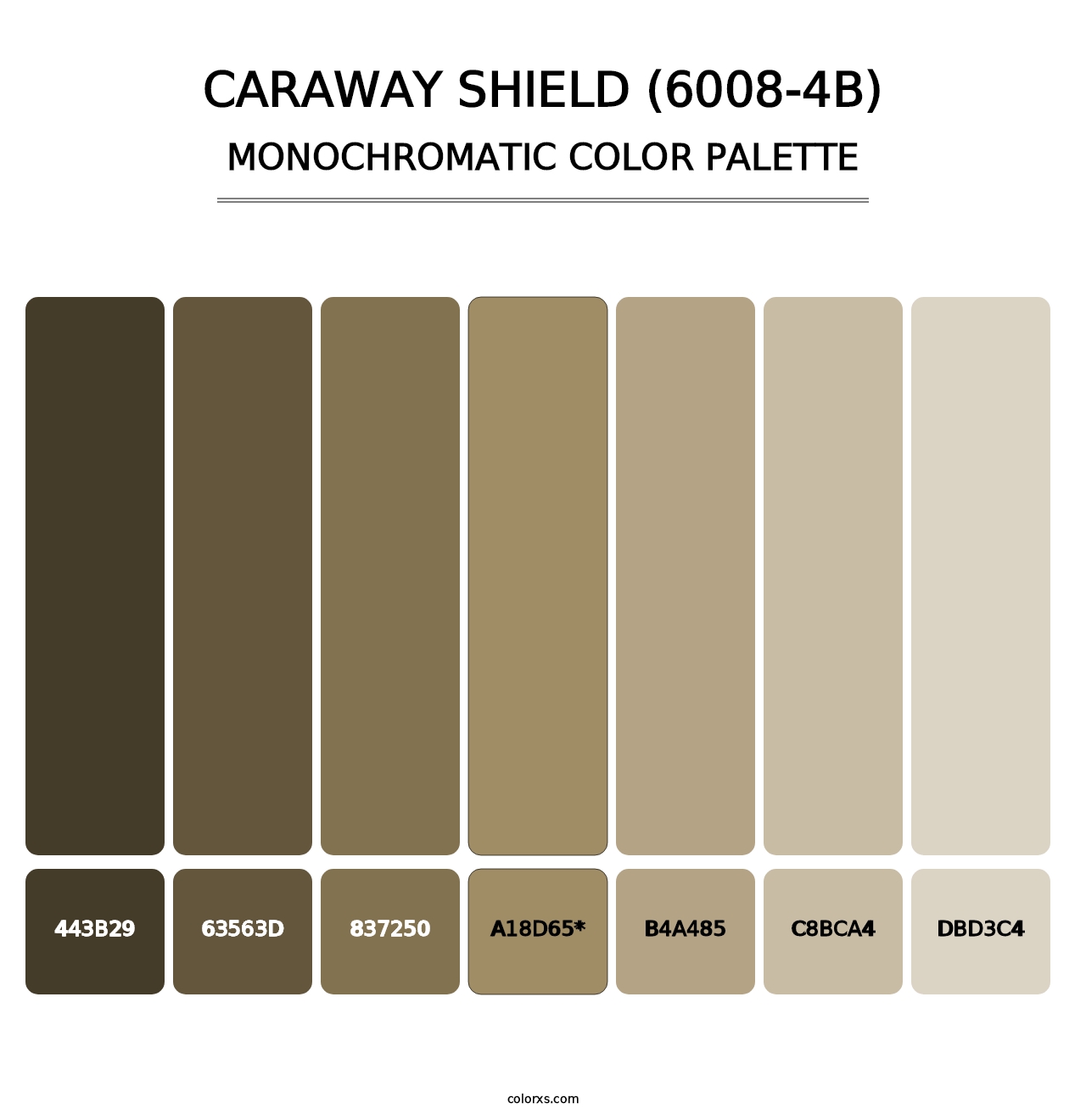 Caraway Shield (6008-4B) - Monochromatic Color Palette