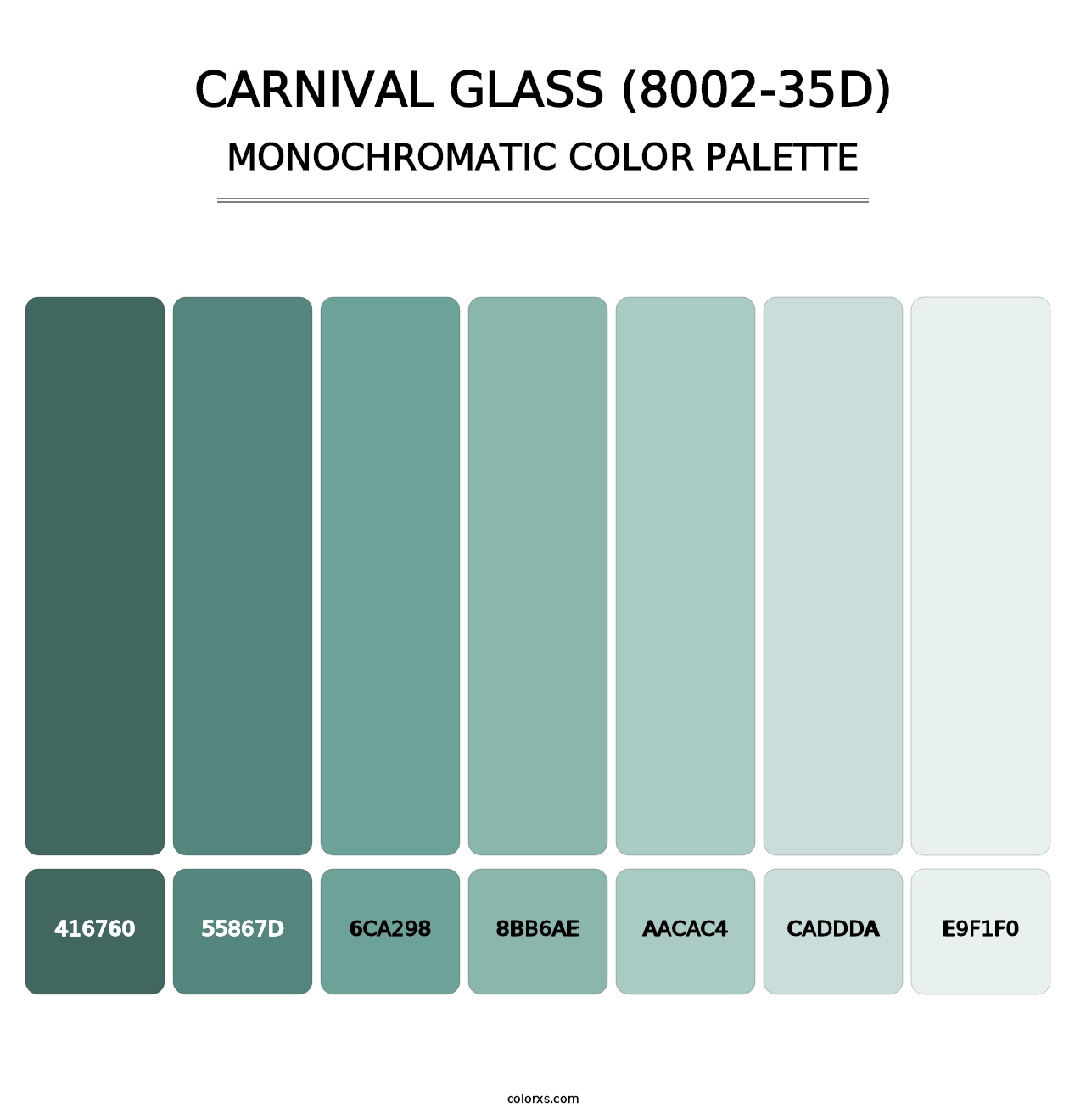 Carnival Glass (8002-35D) - Monochromatic Color Palette