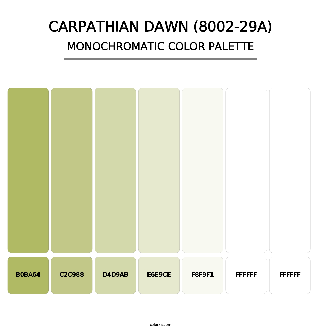 Carpathian Dawn (8002-29A) - Monochromatic Color Palette