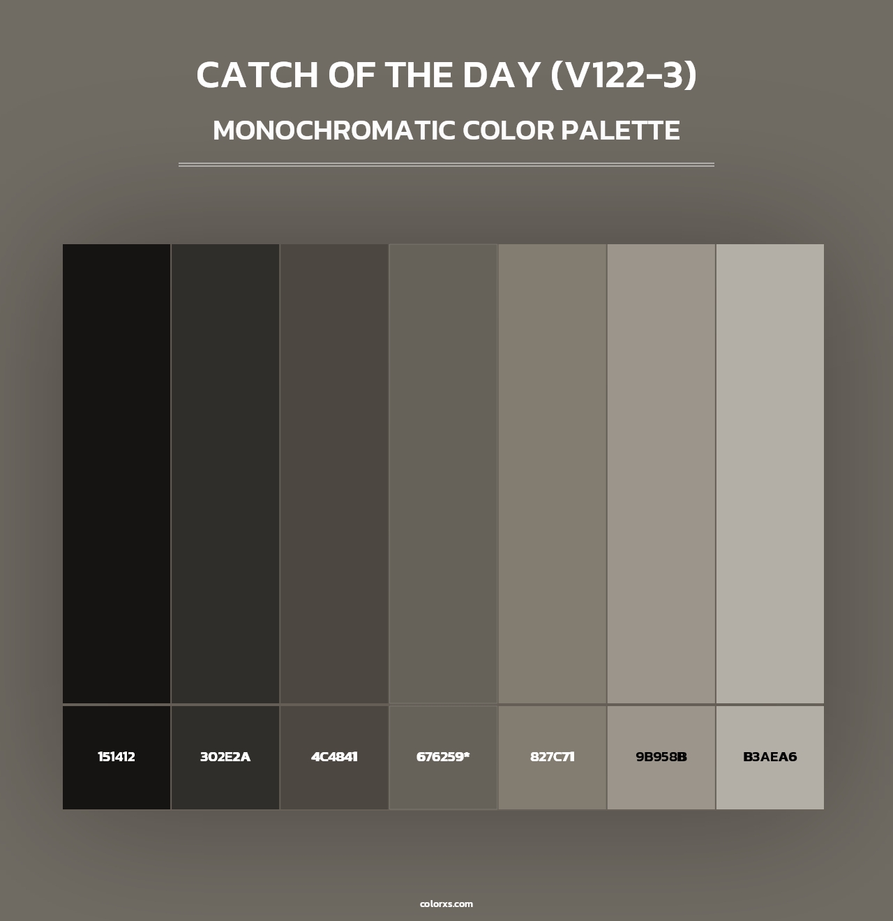 Catch of the Day (V122-3) - Monochromatic Color Palette
