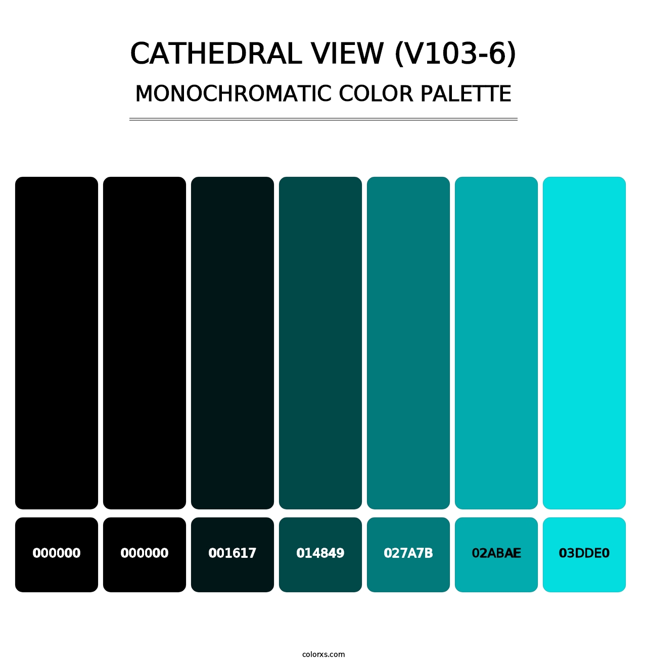 Cathedral View (V103-6) - Monochromatic Color Palette