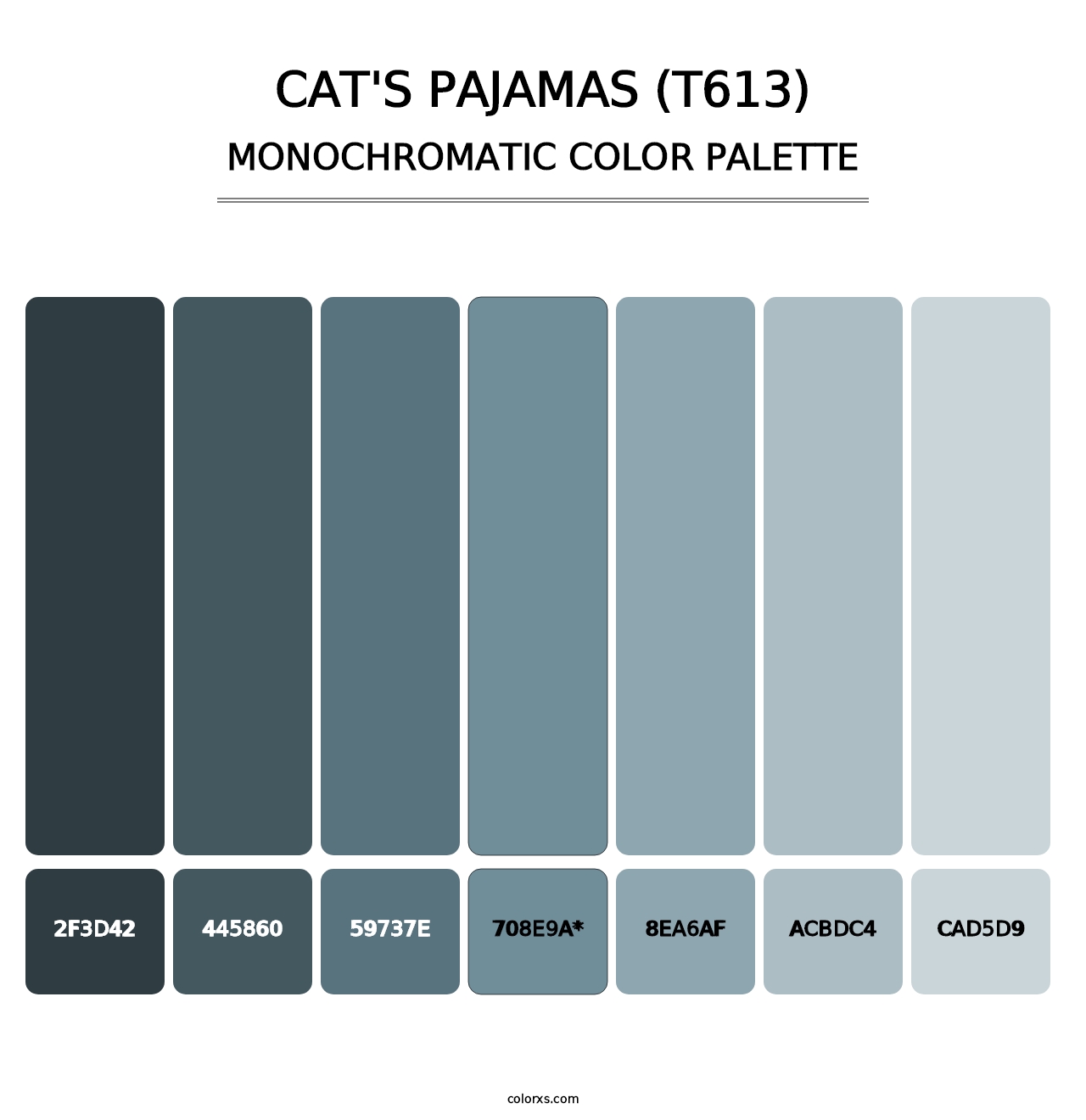 Cat's Pajamas (T613) - Monochromatic Color Palette