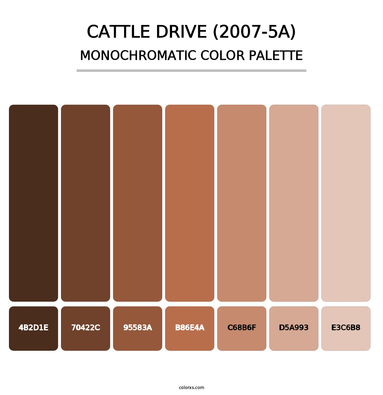 Cattle Drive (2007-5A) - Monochromatic Color Palette