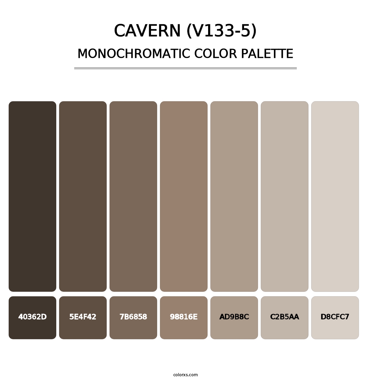 Cavern (V133-5) - Monochromatic Color Palette