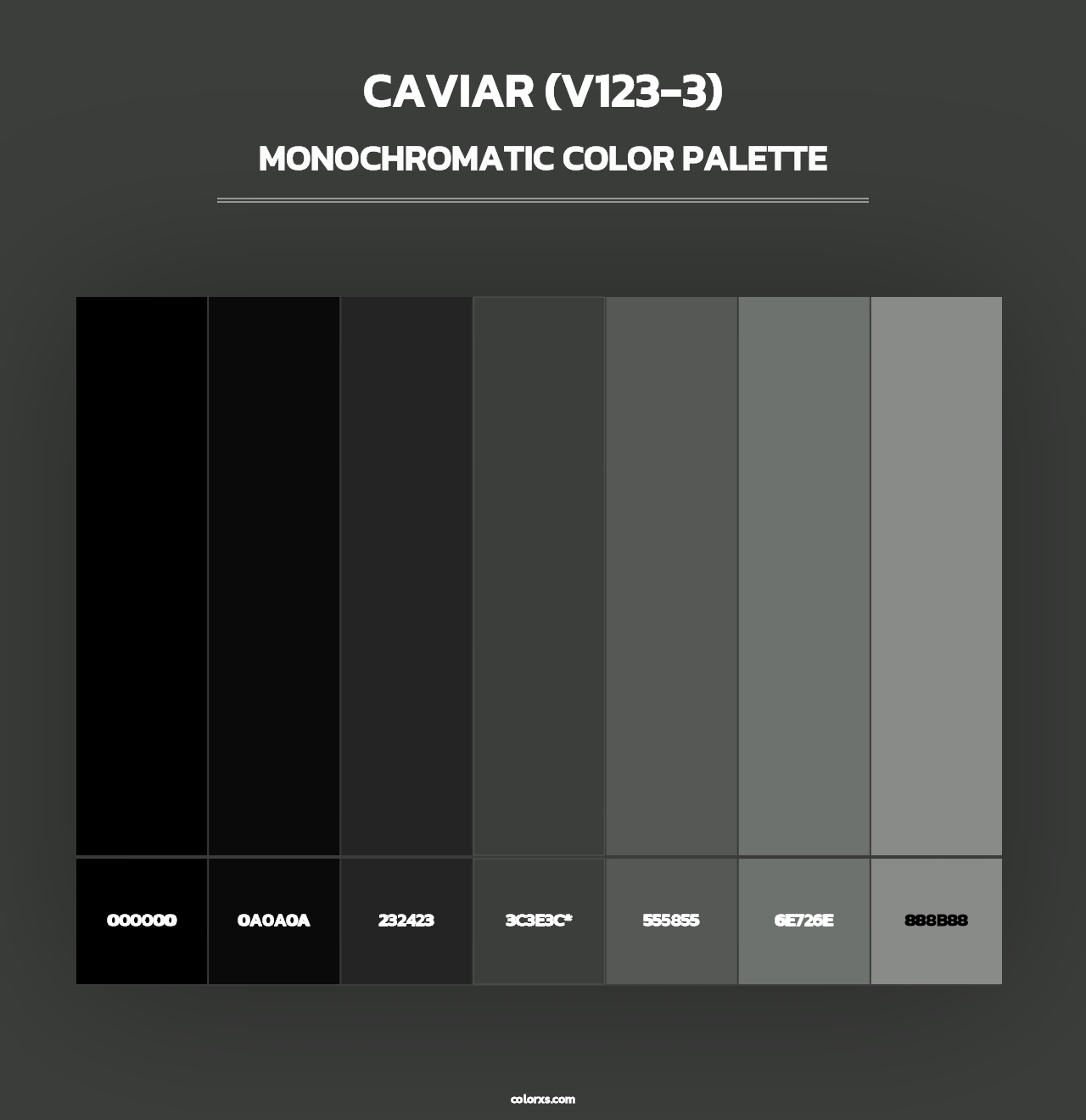 Caviar (V123-3) - Monochromatic Color Palette
