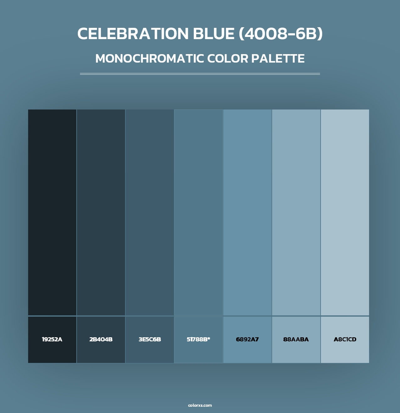 Celebration Blue (4008-6B) - Monochromatic Color Palette