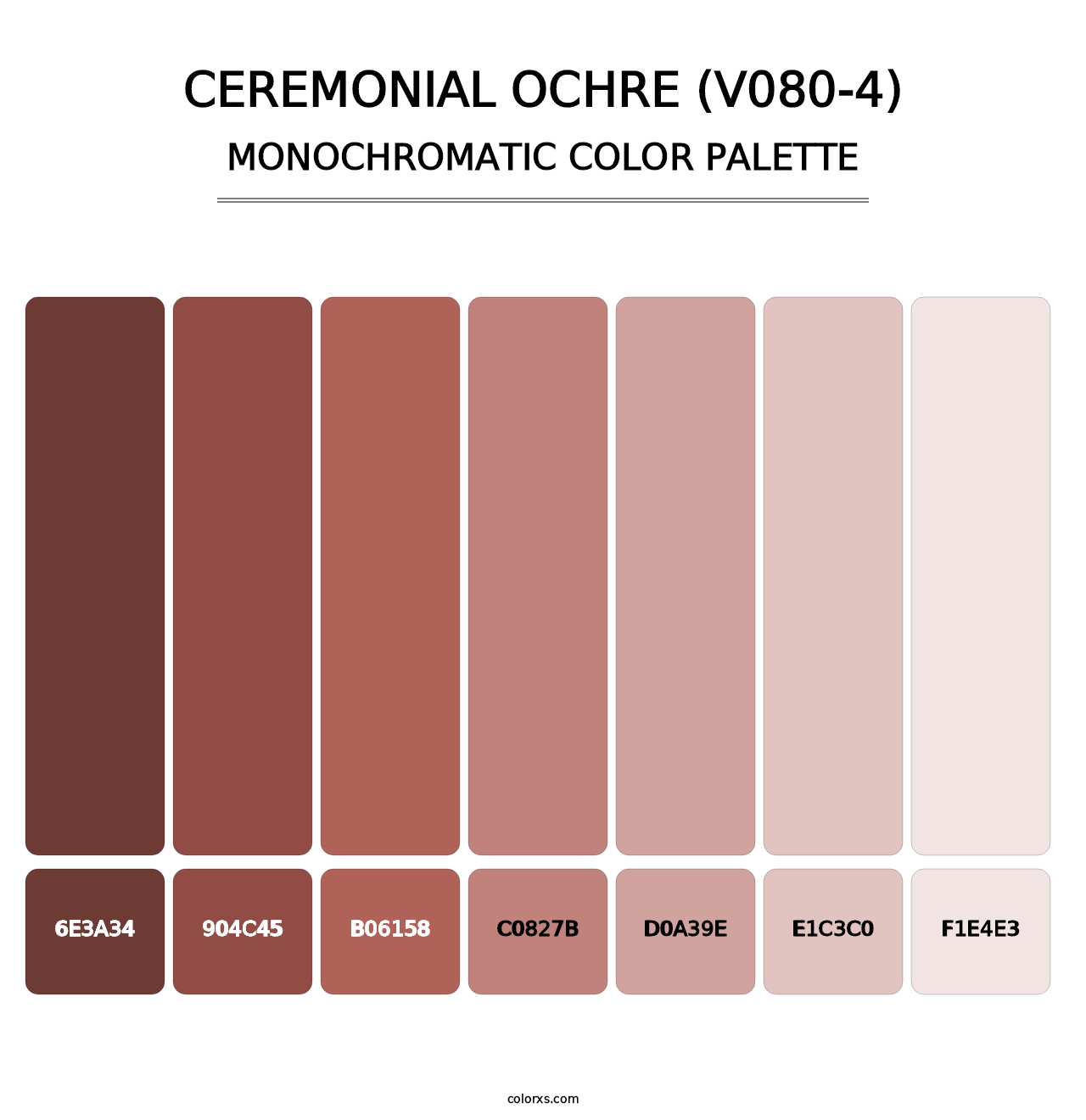 Ceremonial Ochre (V080-4) - Monochromatic Color Palette