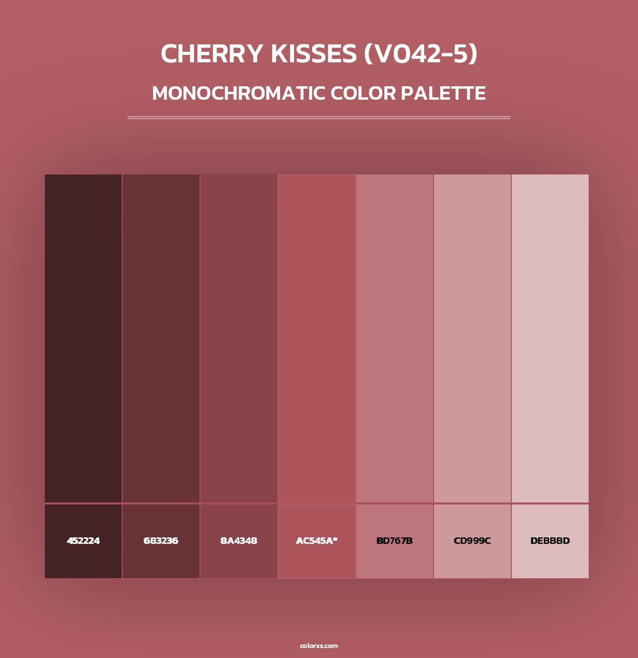 Cherry Kisses (V042-5) - Monochromatic Color Palette