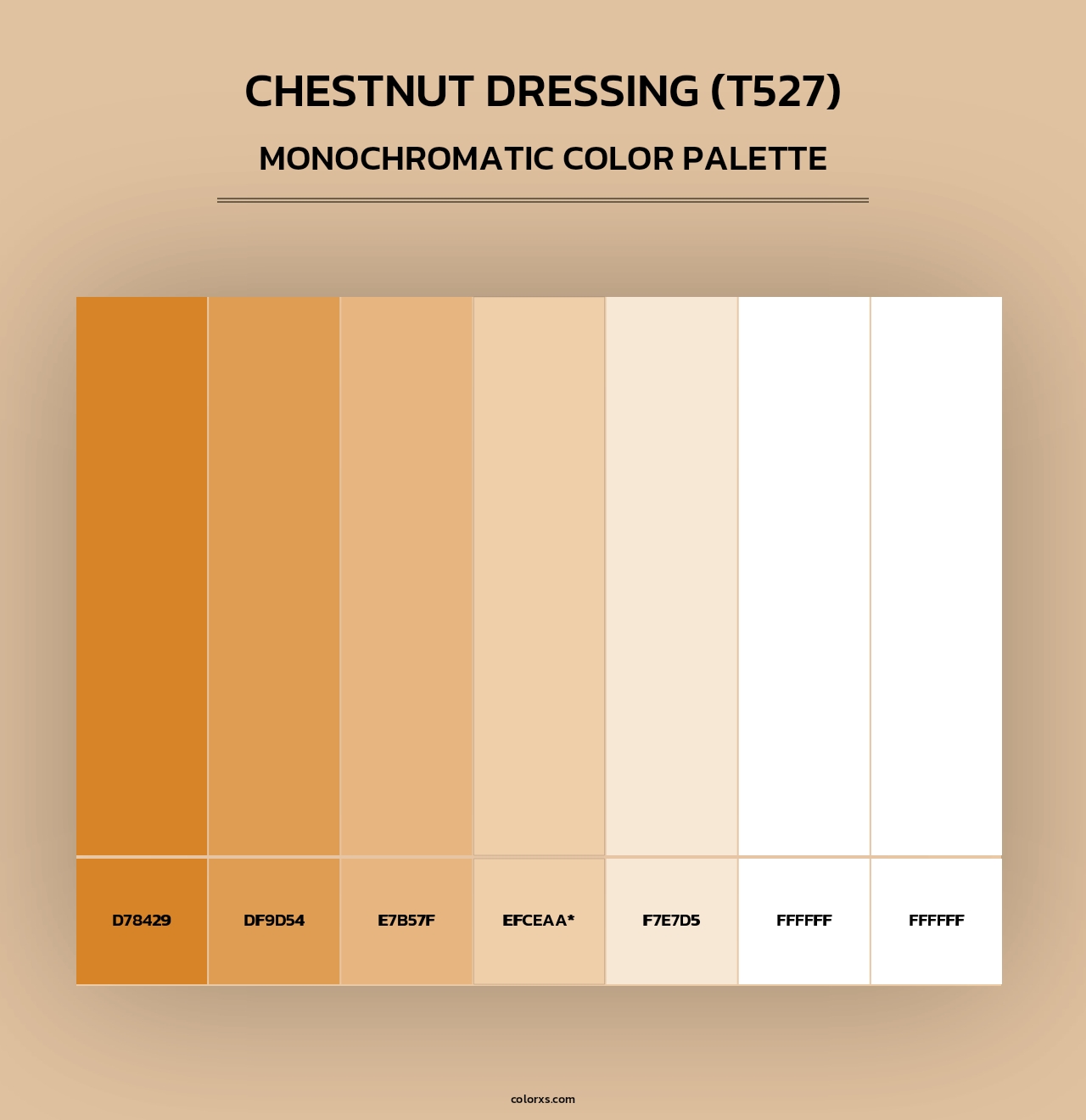 Chestnut Dressing (T527) - Monochromatic Color Palette