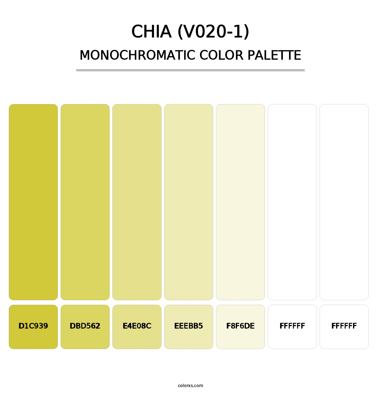Chia (V020-1) - Monochromatic Color Palette