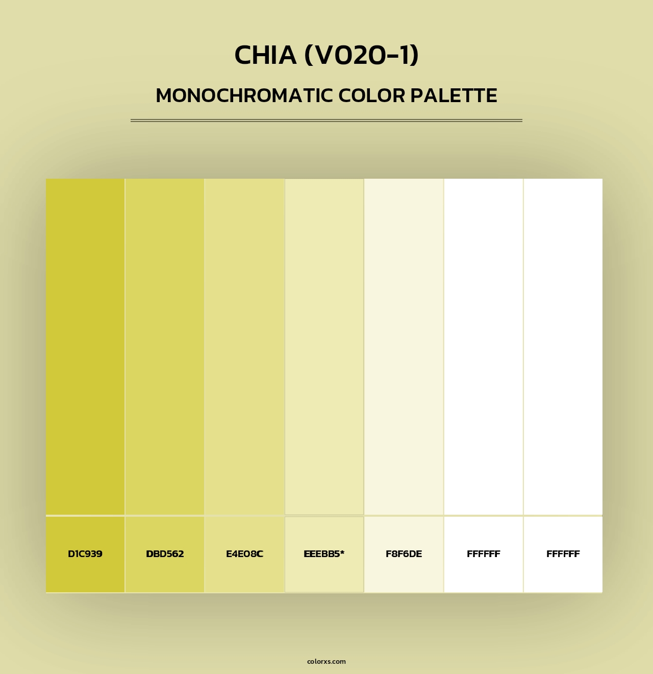Chia (V020-1) - Monochromatic Color Palette