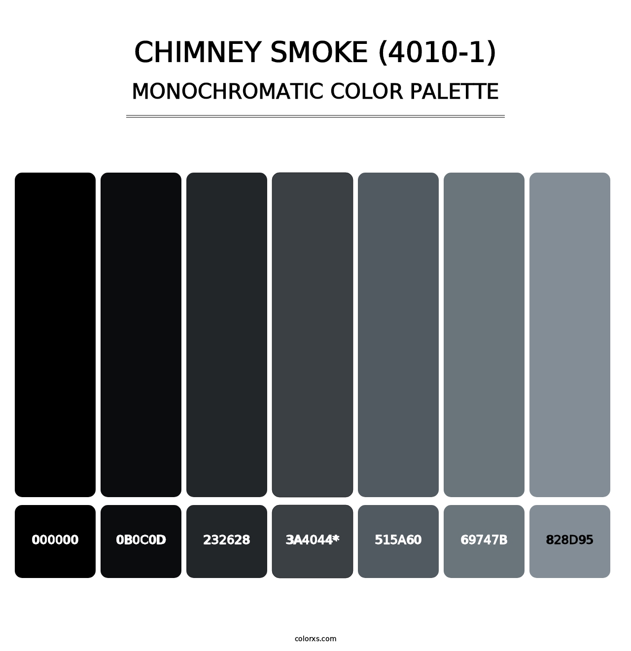 Chimney Smoke (4010-1) - Monochromatic Color Palette