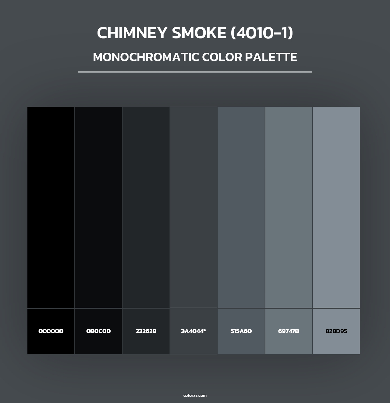 Chimney Smoke (4010-1) - Monochromatic Color Palette