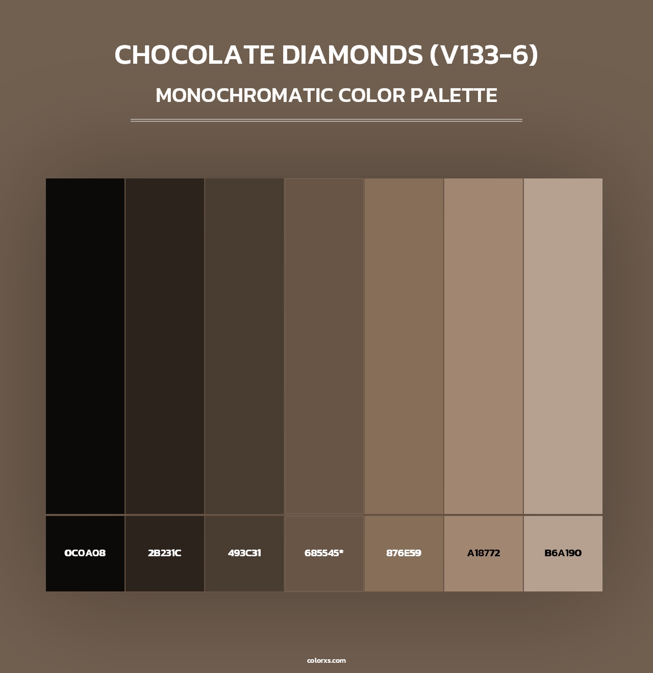 Chocolate Diamonds (V133-6) - Monochromatic Color Palette