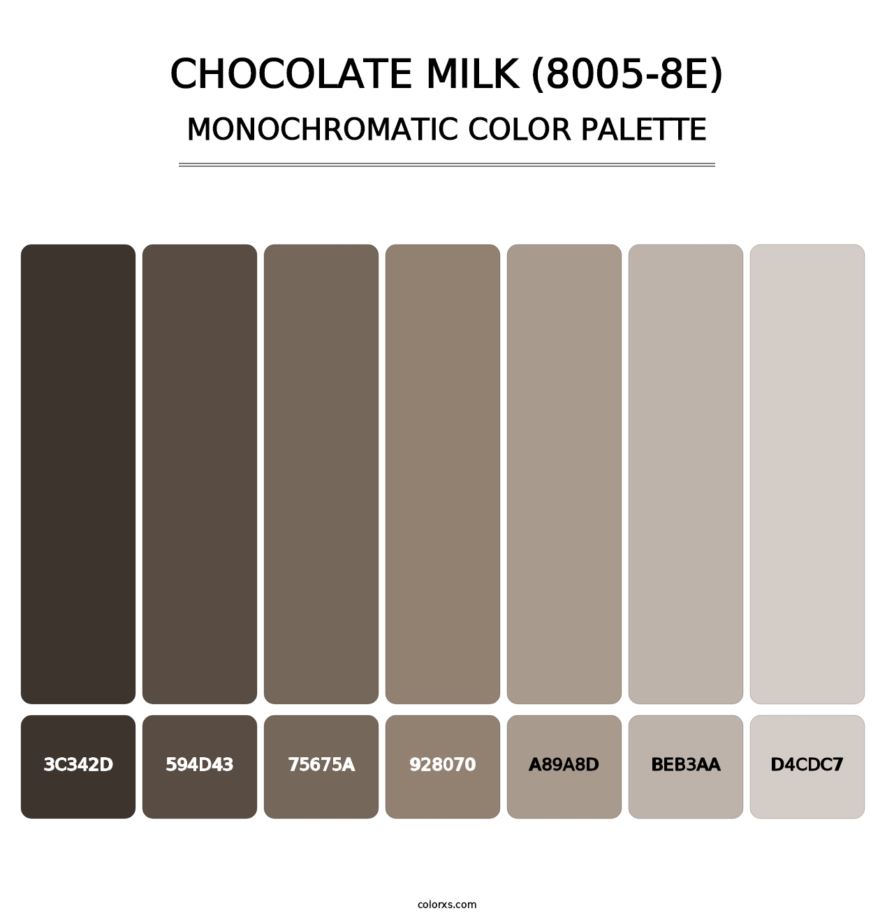 Chocolate Milk (8005-8E) - Monochromatic Color Palette