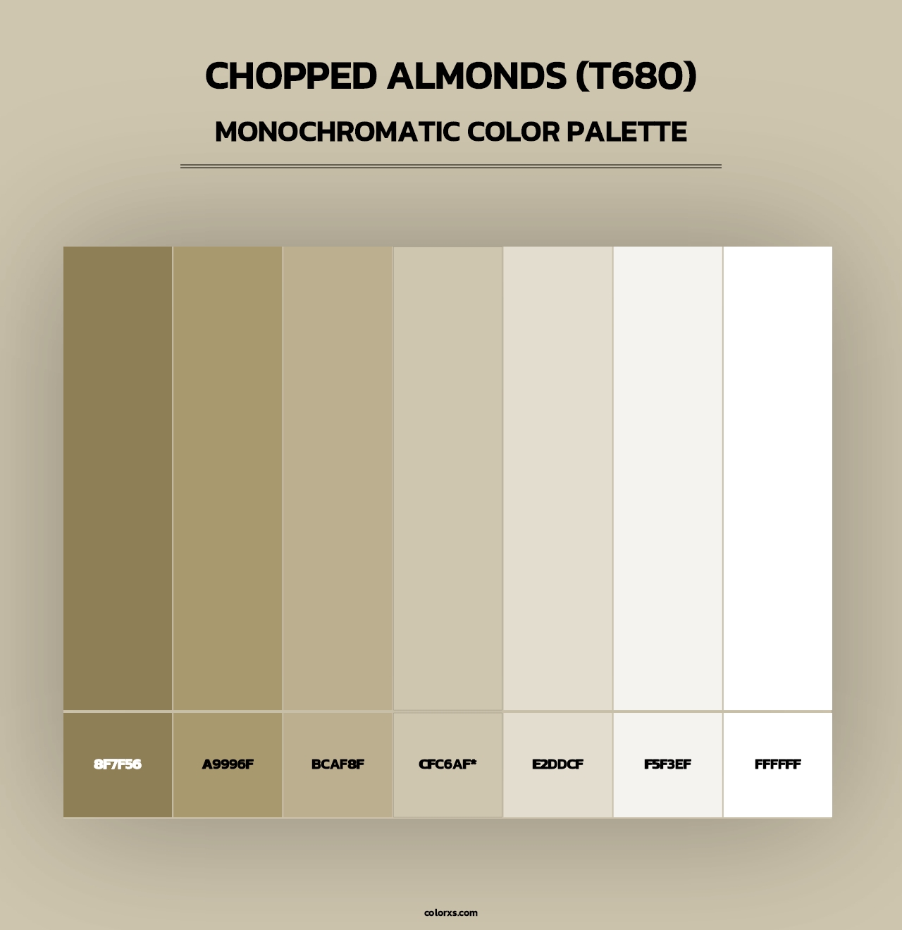 Chopped Almonds (T680) - Monochromatic Color Palette