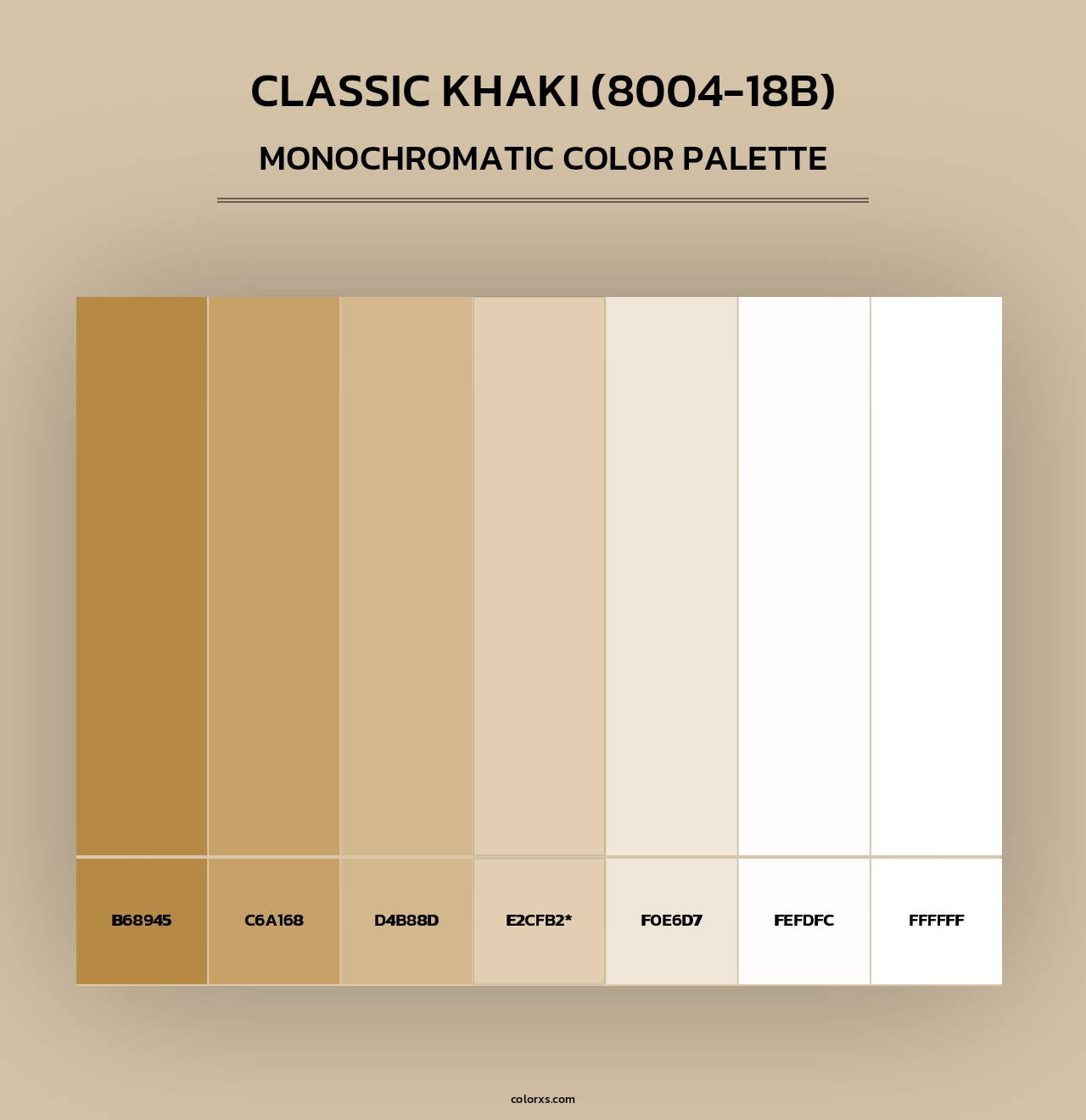 Classic Khaki (8004-18B) - Monochromatic Color Palette