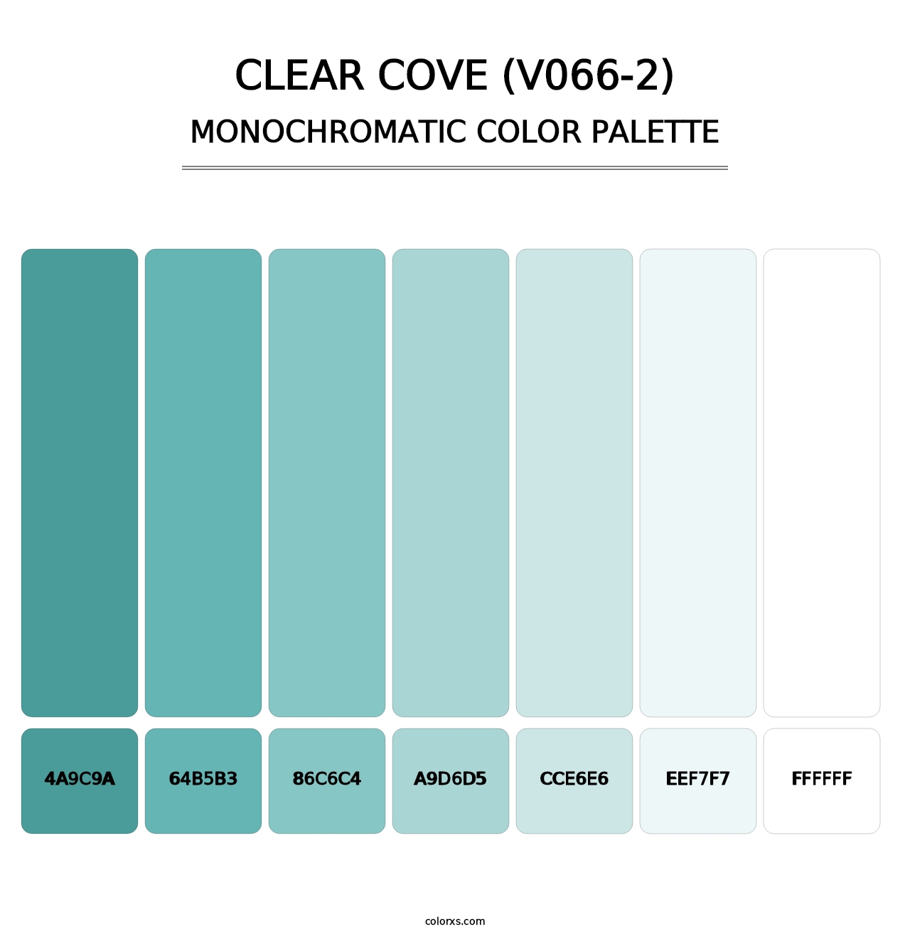 Clear Cove (V066-2) - Monochromatic Color Palette