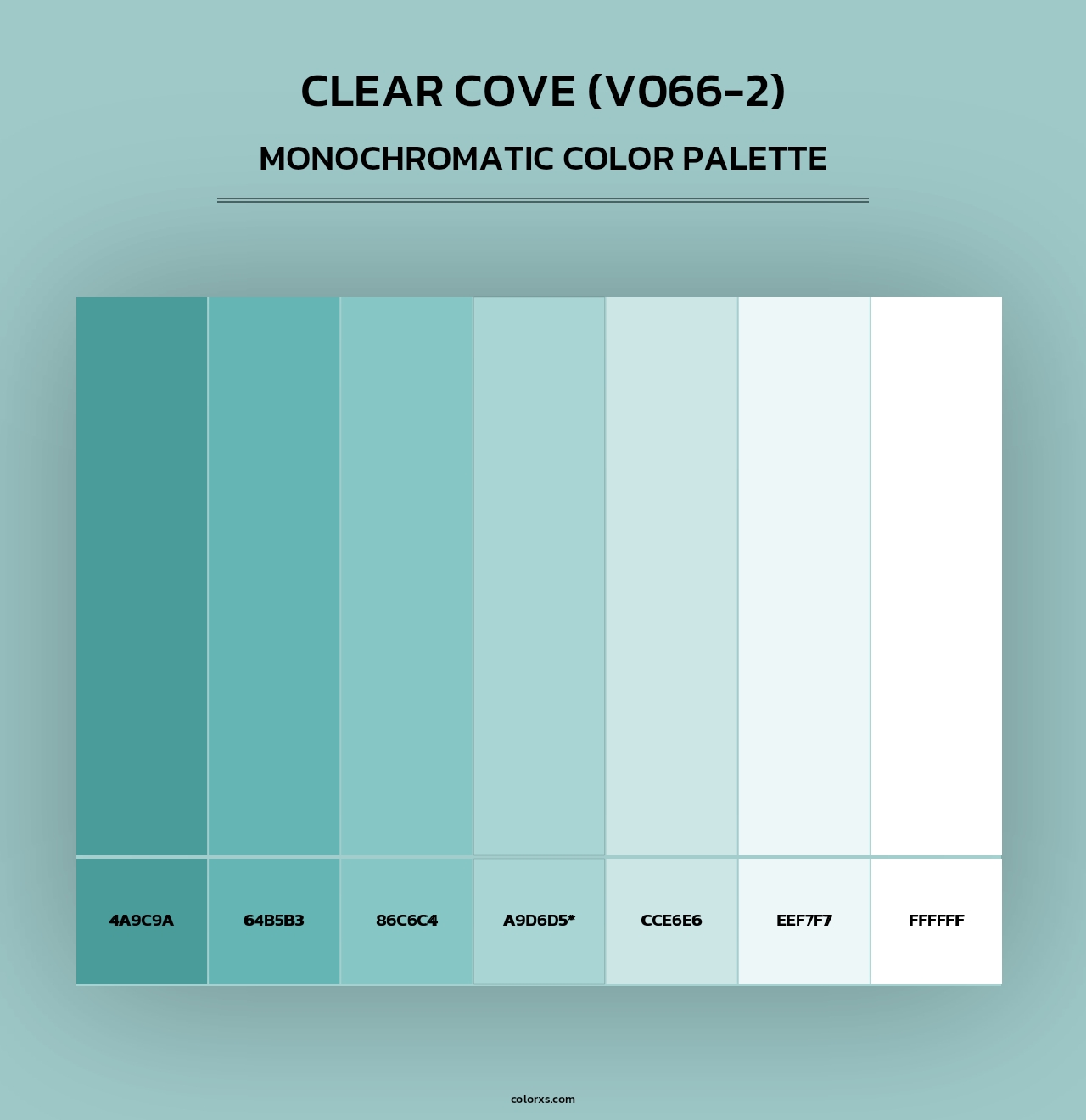 Clear Cove (V066-2) - Monochromatic Color Palette