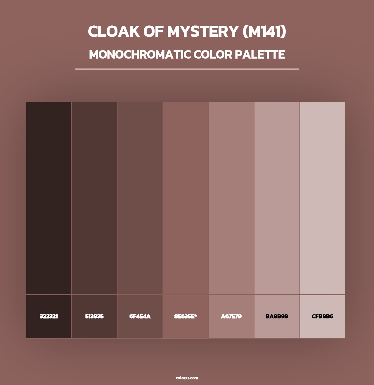 Cloak of Mystery (M141) - Monochromatic Color Palette