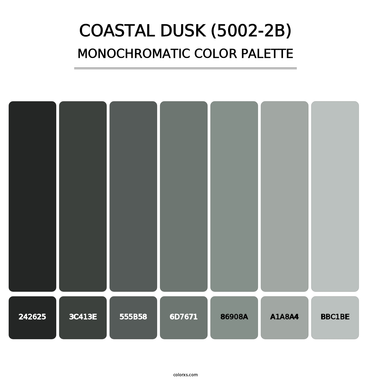 Coastal Dusk (5002-2B) - Monochromatic Color Palette