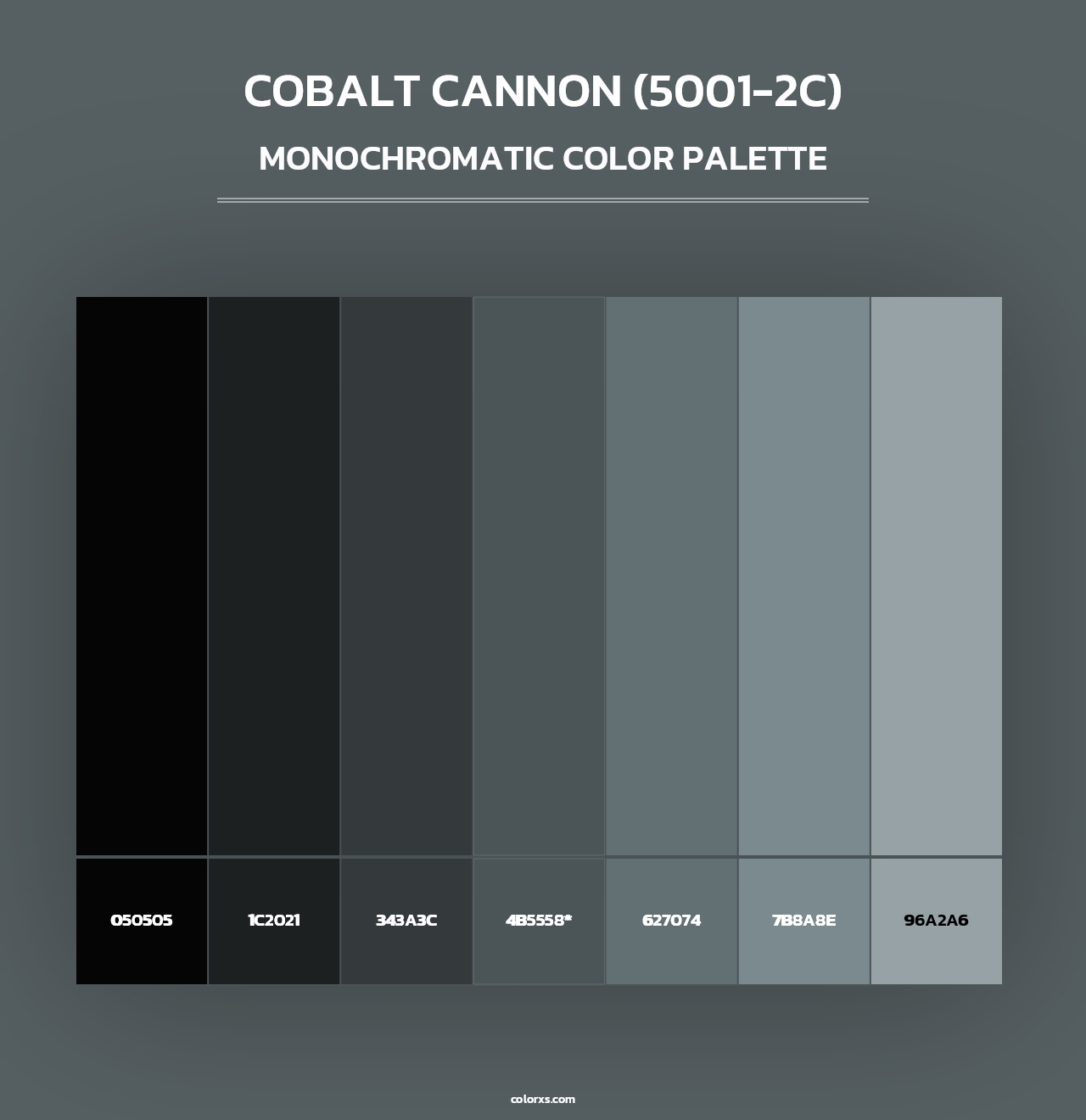 Cobalt Cannon (5001-2C) - Monochromatic Color Palette