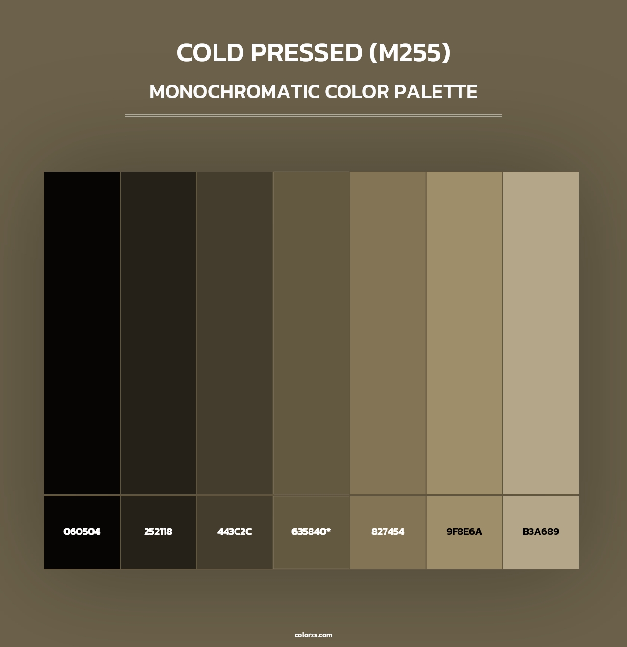 Cold Pressed (M255) - Monochromatic Color Palette