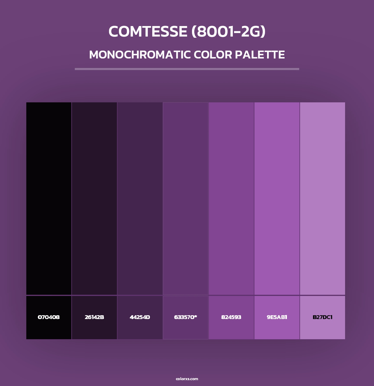 Comtesse (8001-2G) - Monochromatic Color Palette