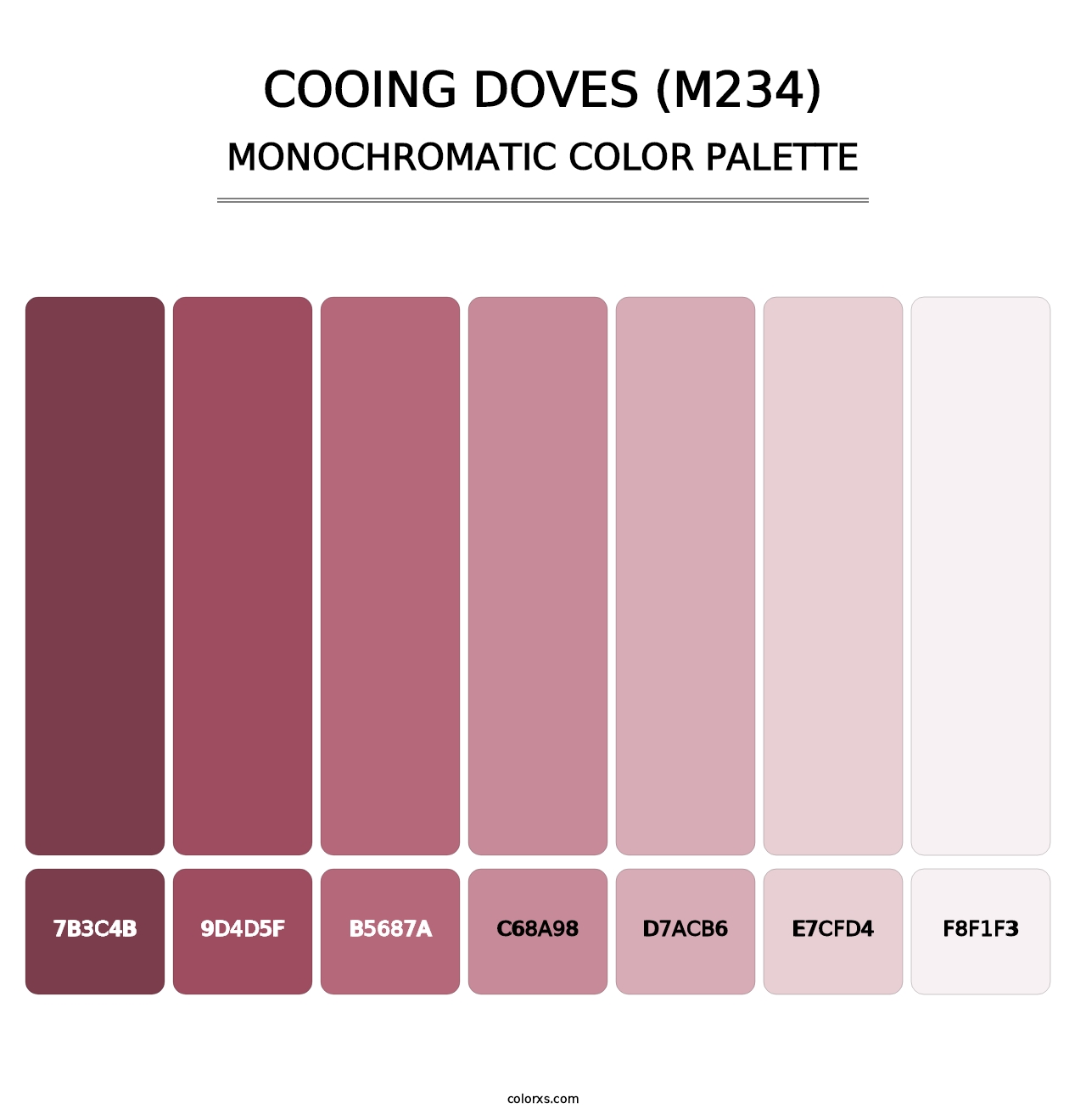 Cooing Doves (M234) - Monochromatic Color Palette
