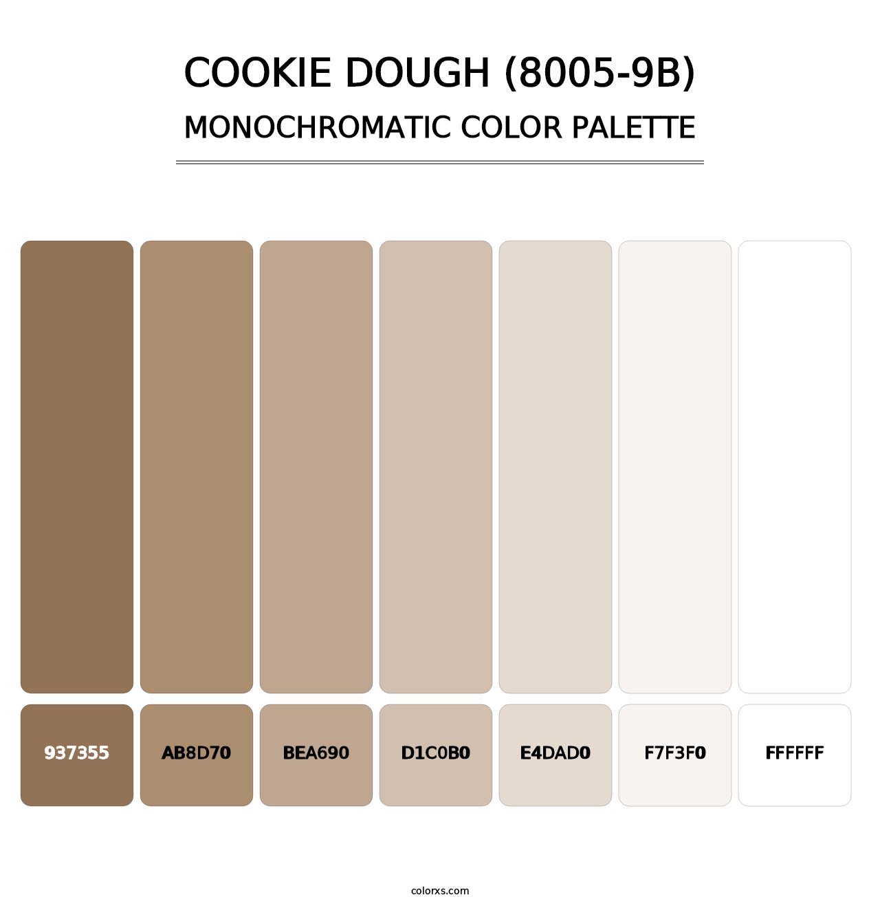 Cookie Dough (8005-9B) - Monochromatic Color Palette