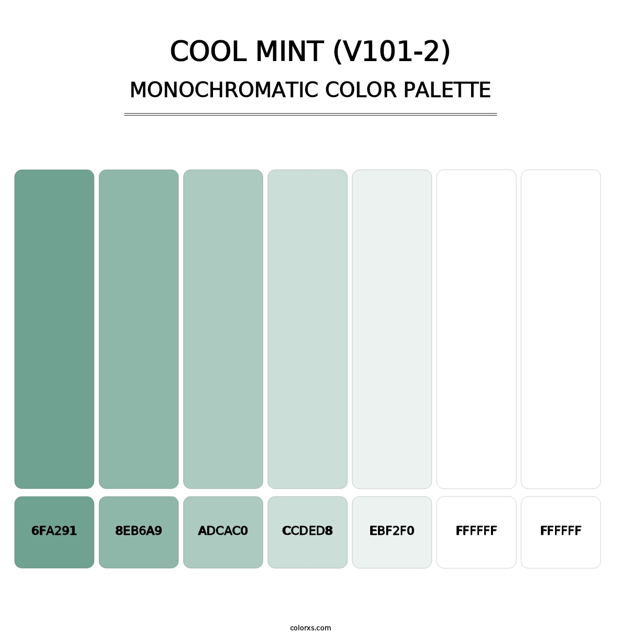 Cool Mint (V101-2) - Monochromatic Color Palette