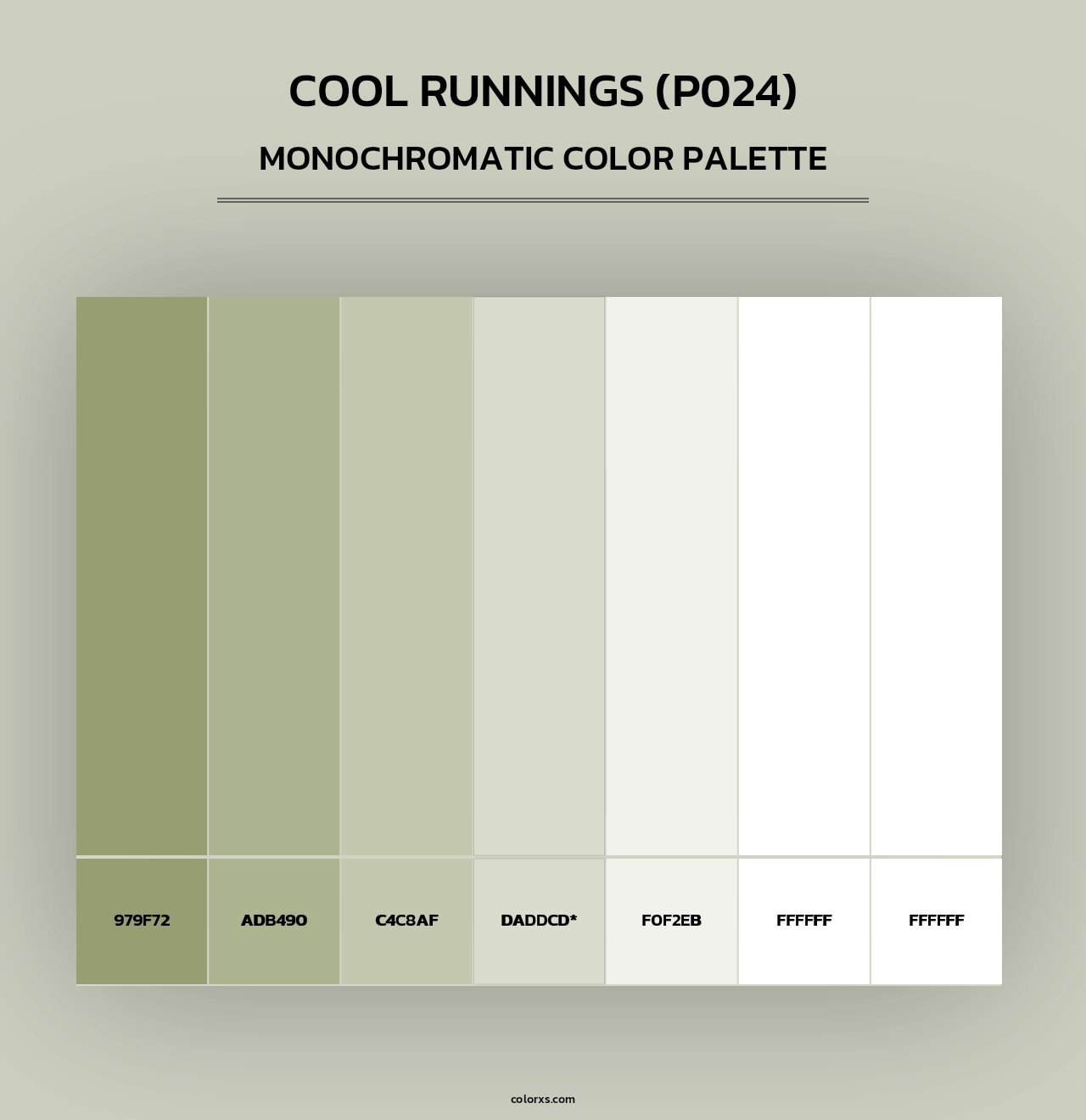 Cool Runnings (P024) - Monochromatic Color Palette