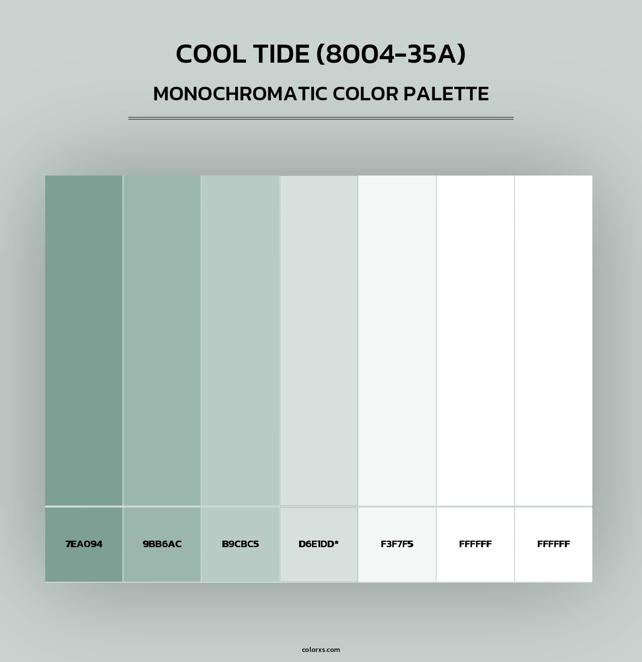 Cool Tide (8004-35A) - Monochromatic Color Palette