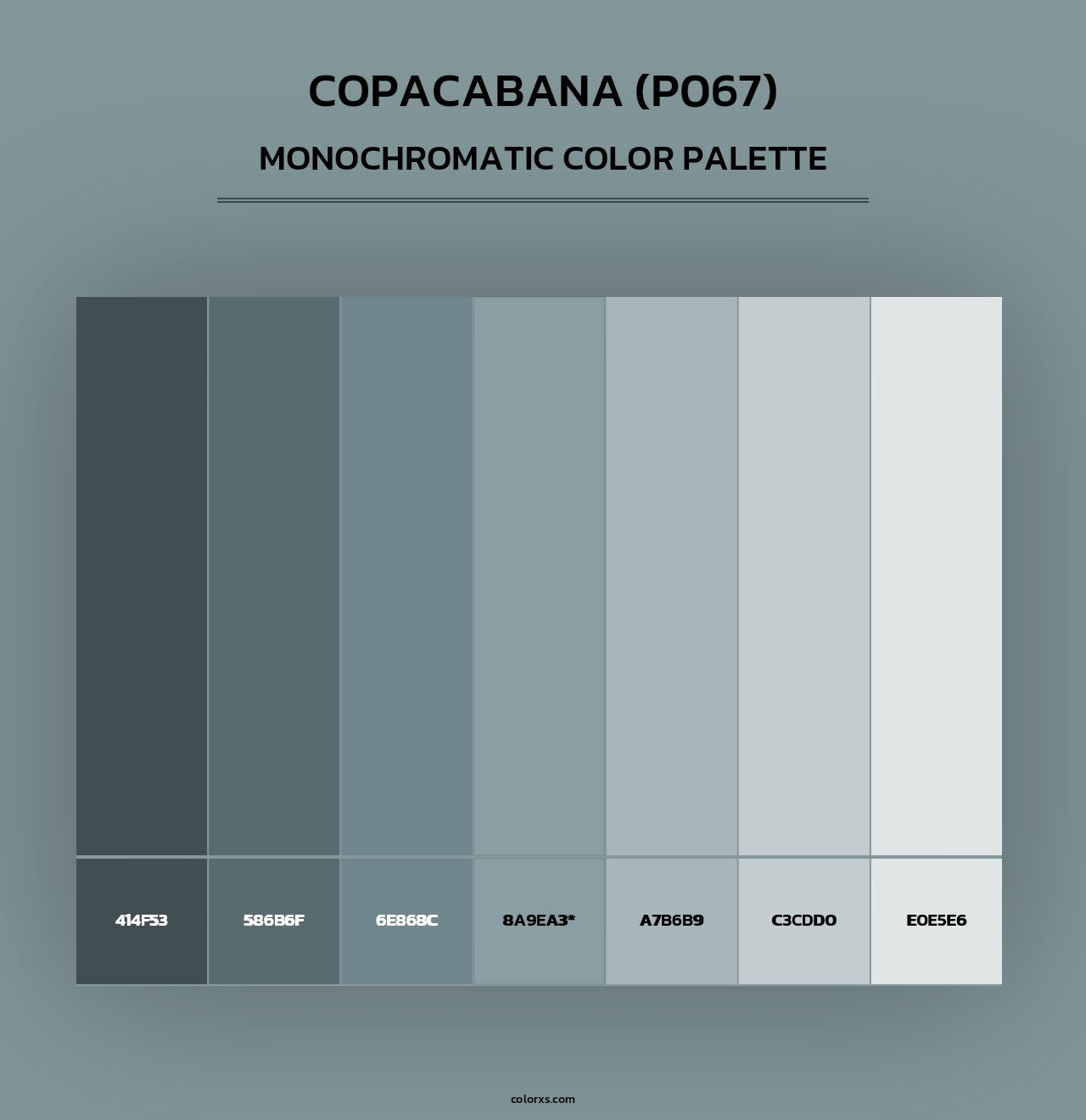 Copacabana (P067) - Monochromatic Color Palette