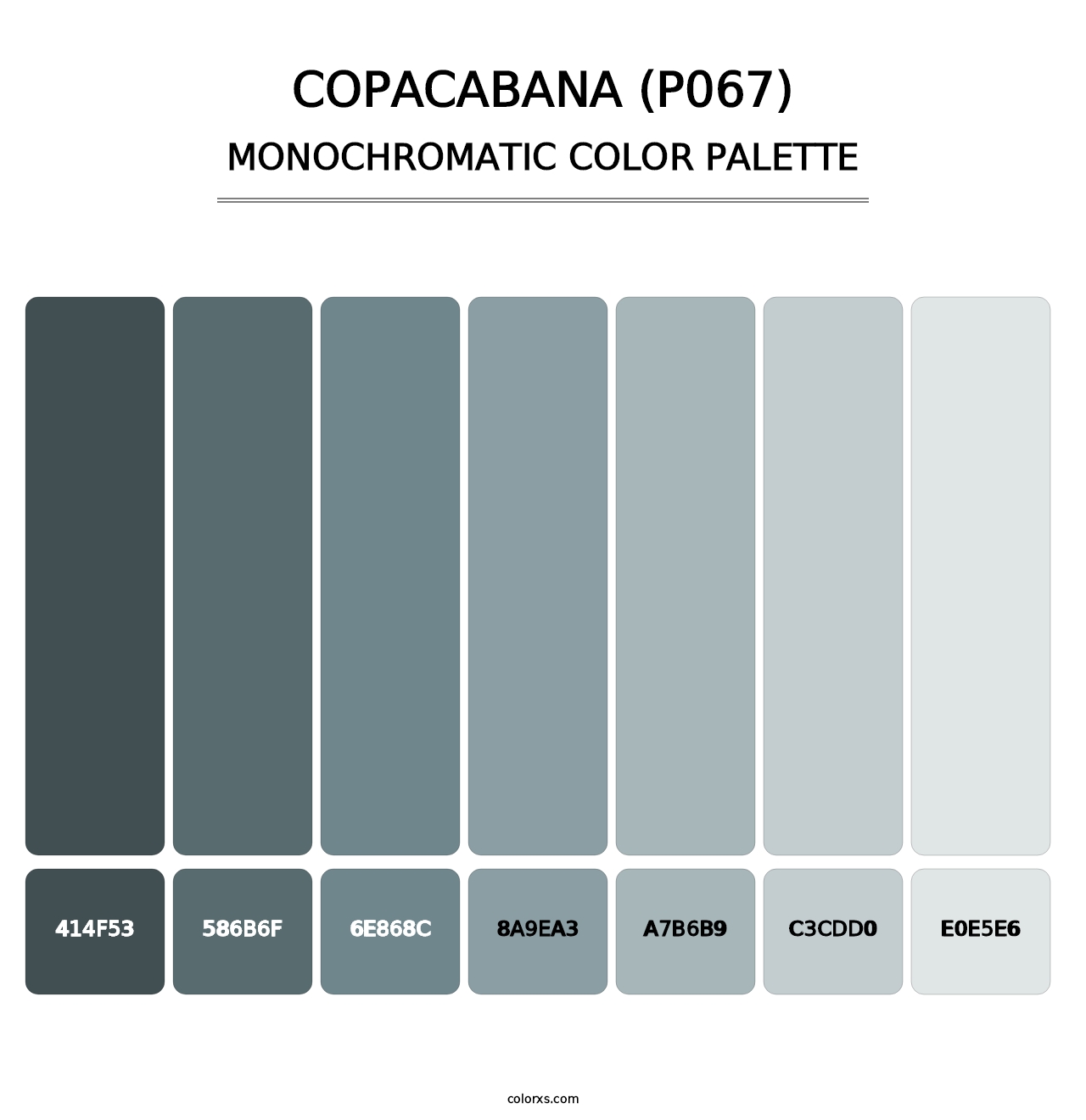 Copacabana (P067) - Monochromatic Color Palette