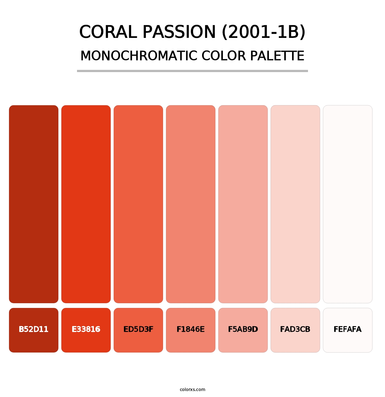 Coral Passion (2001-1B) - Monochromatic Color Palette