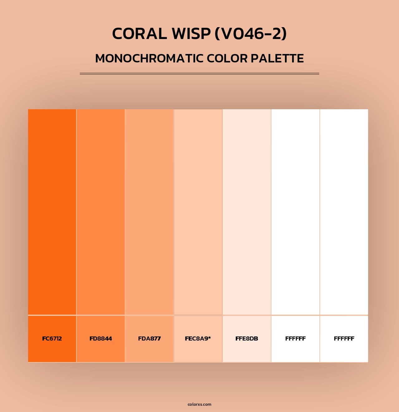 Coral Wisp (V046-2) - Monochromatic Color Palette