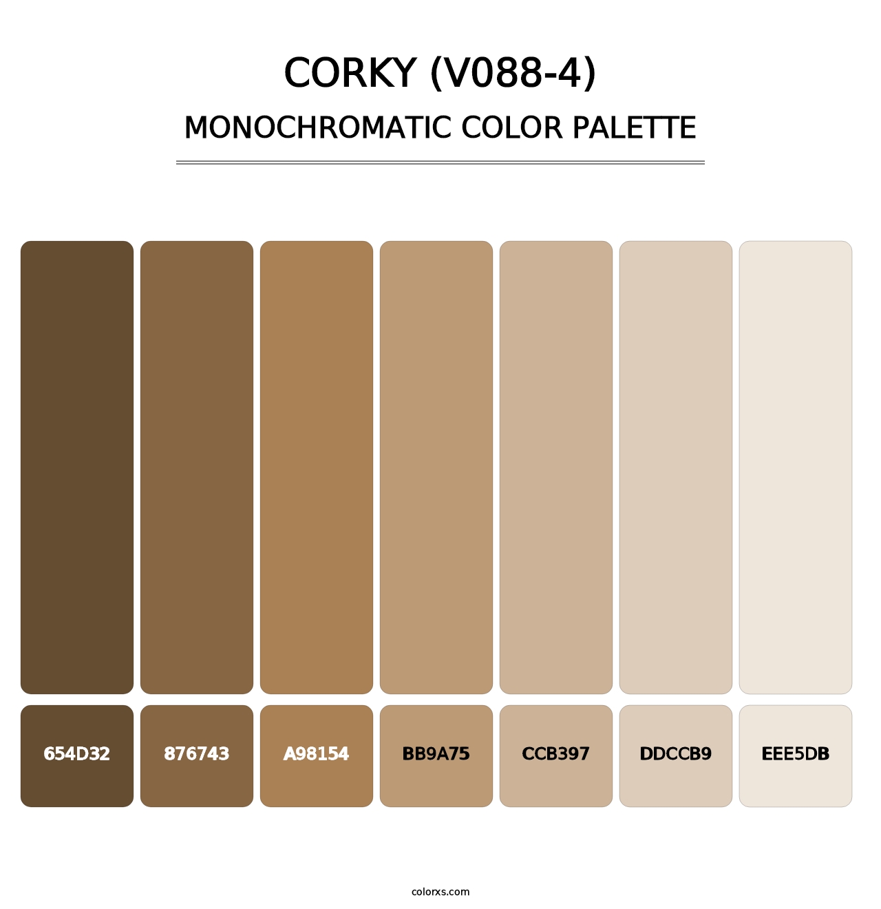Corky (V088-4) - Monochromatic Color Palette