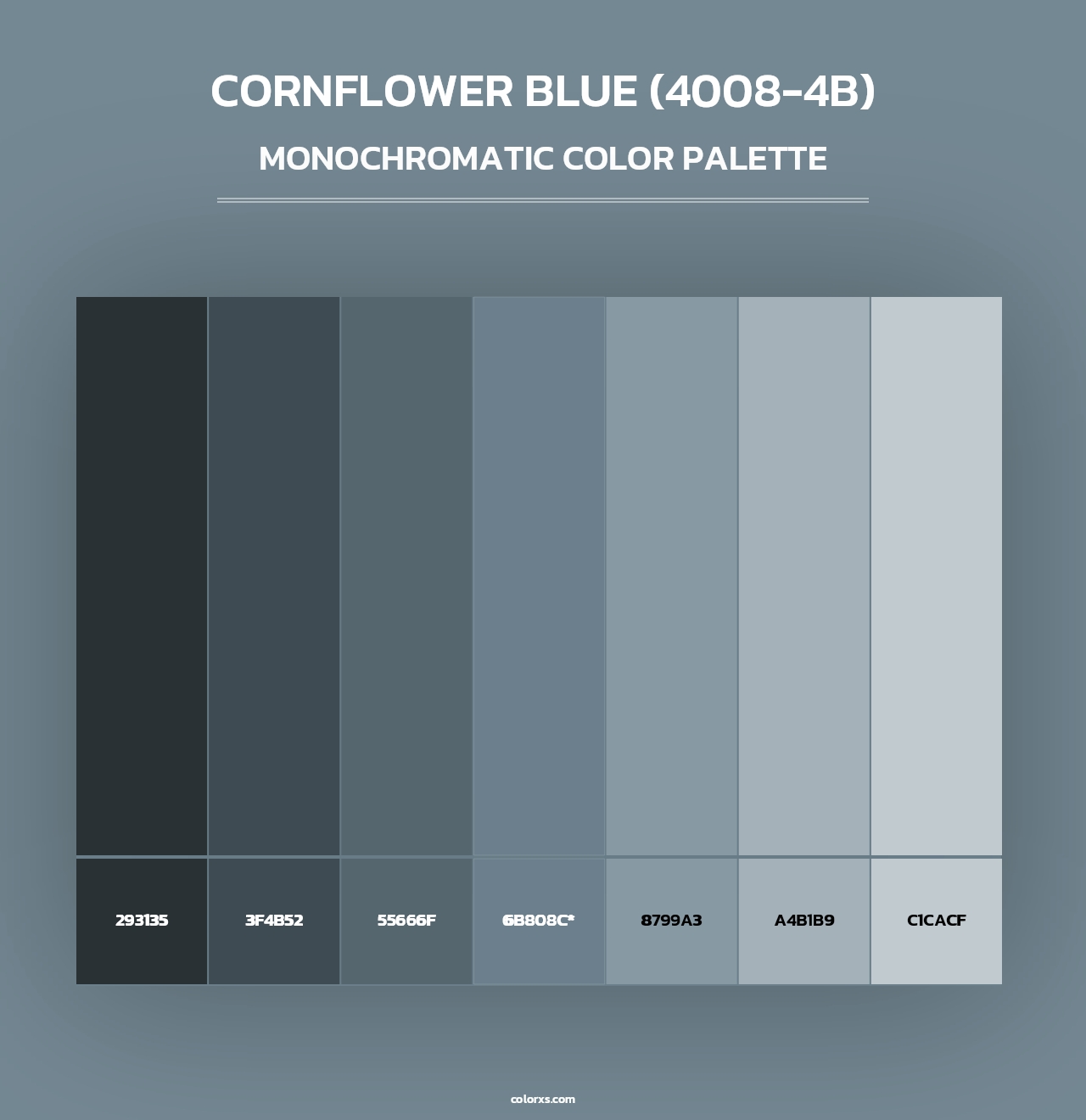 Cornflower Blue (4008-4B) - Monochromatic Color Palette