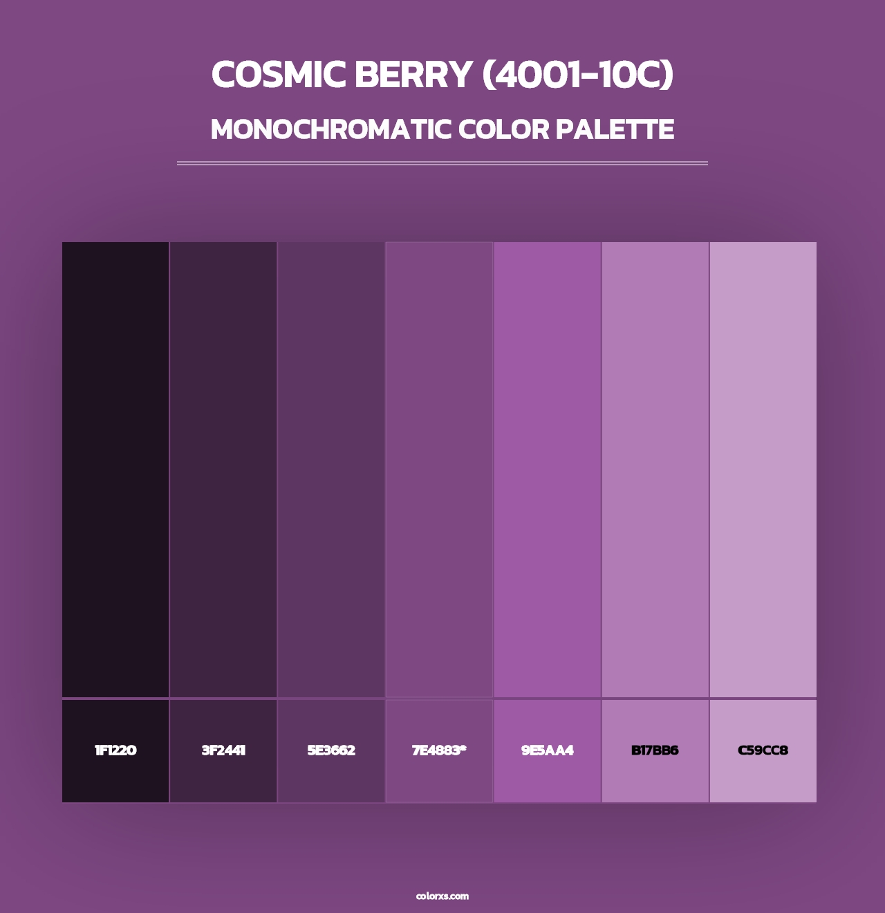 Cosmic Berry (4001-10C) - Monochromatic Color Palette