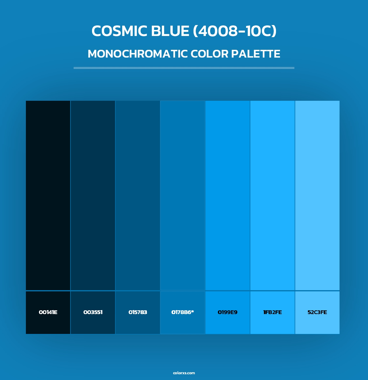 Cosmic Blue (4008-10C) - Monochromatic Color Palette