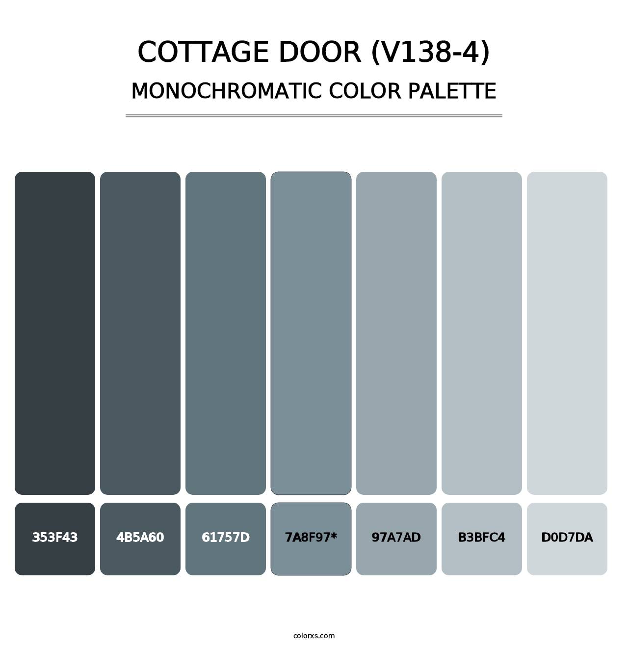 Cottage Door (V138-4) - Monochromatic Color Palette