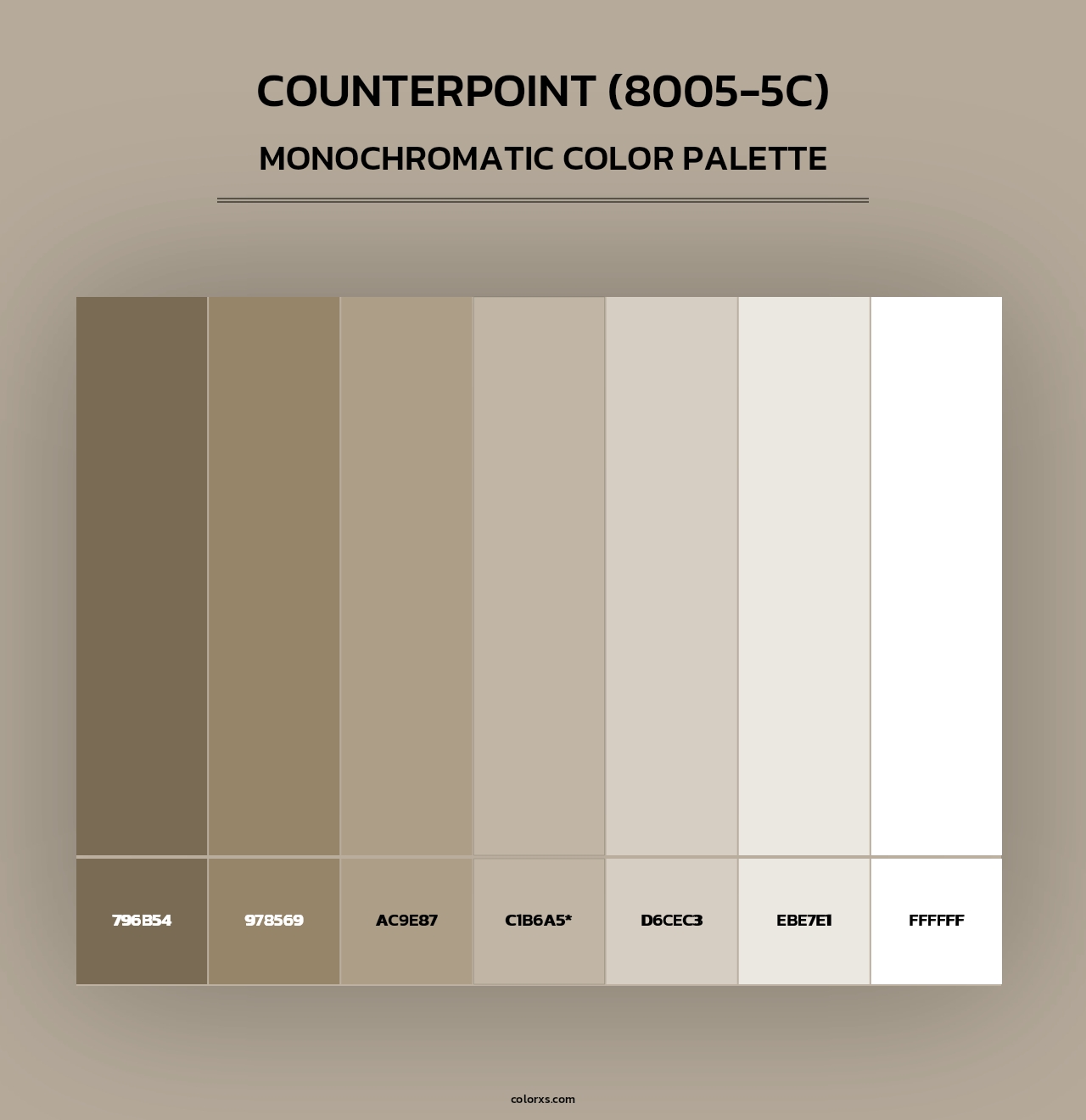 Counterpoint (8005-5C) - Monochromatic Color Palette