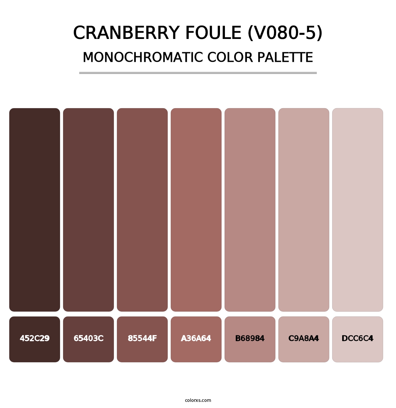 Cranberry Foule (V080-5) - Monochromatic Color Palette
